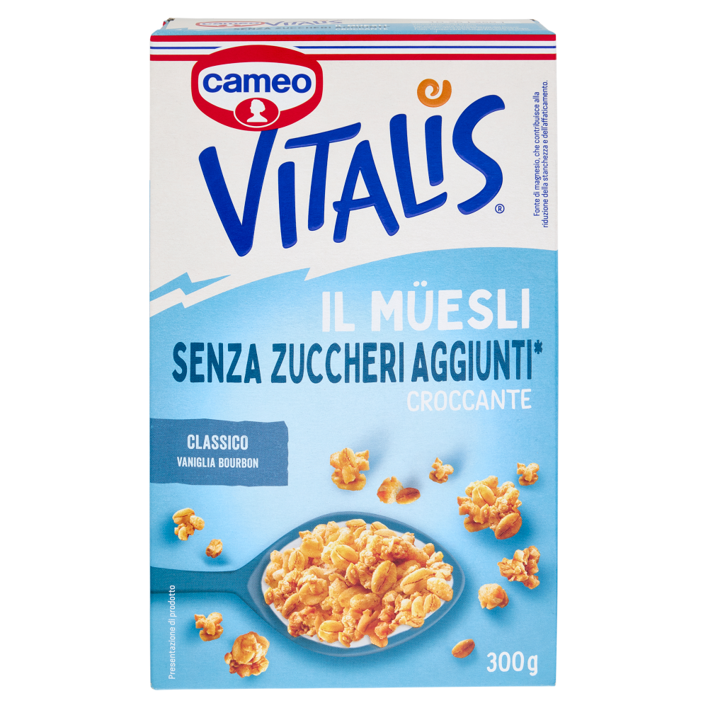 cameo Vitalis il Müesli Senza Zuccheri Aggiunti* Croccante Classico Vaniglia Bourbon 300 g