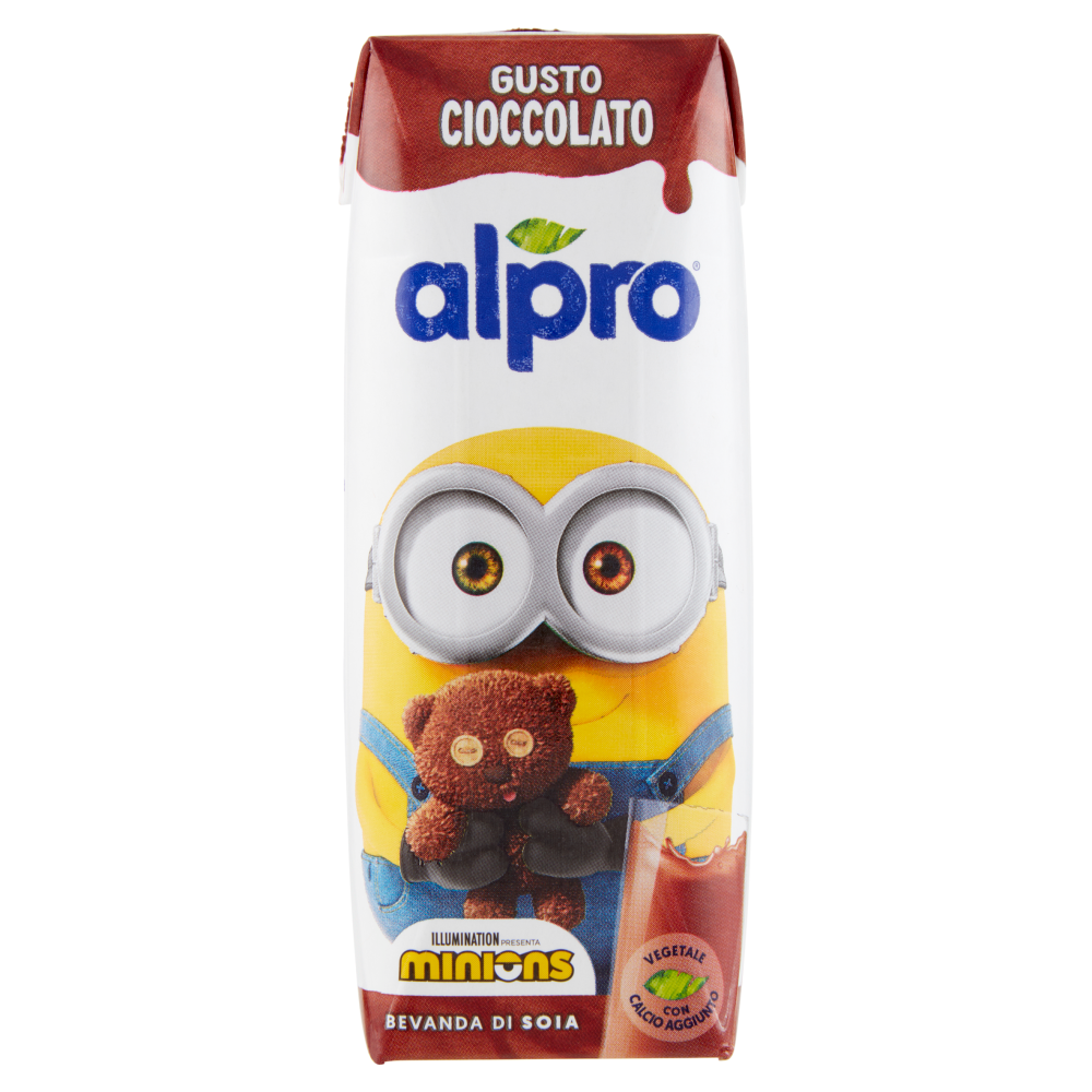 ALPRO Minions, Bevanda Vegetale, Soia Gusto Cioccolato, No Lattosio, Basso in Grassi Saturi, 250 ml