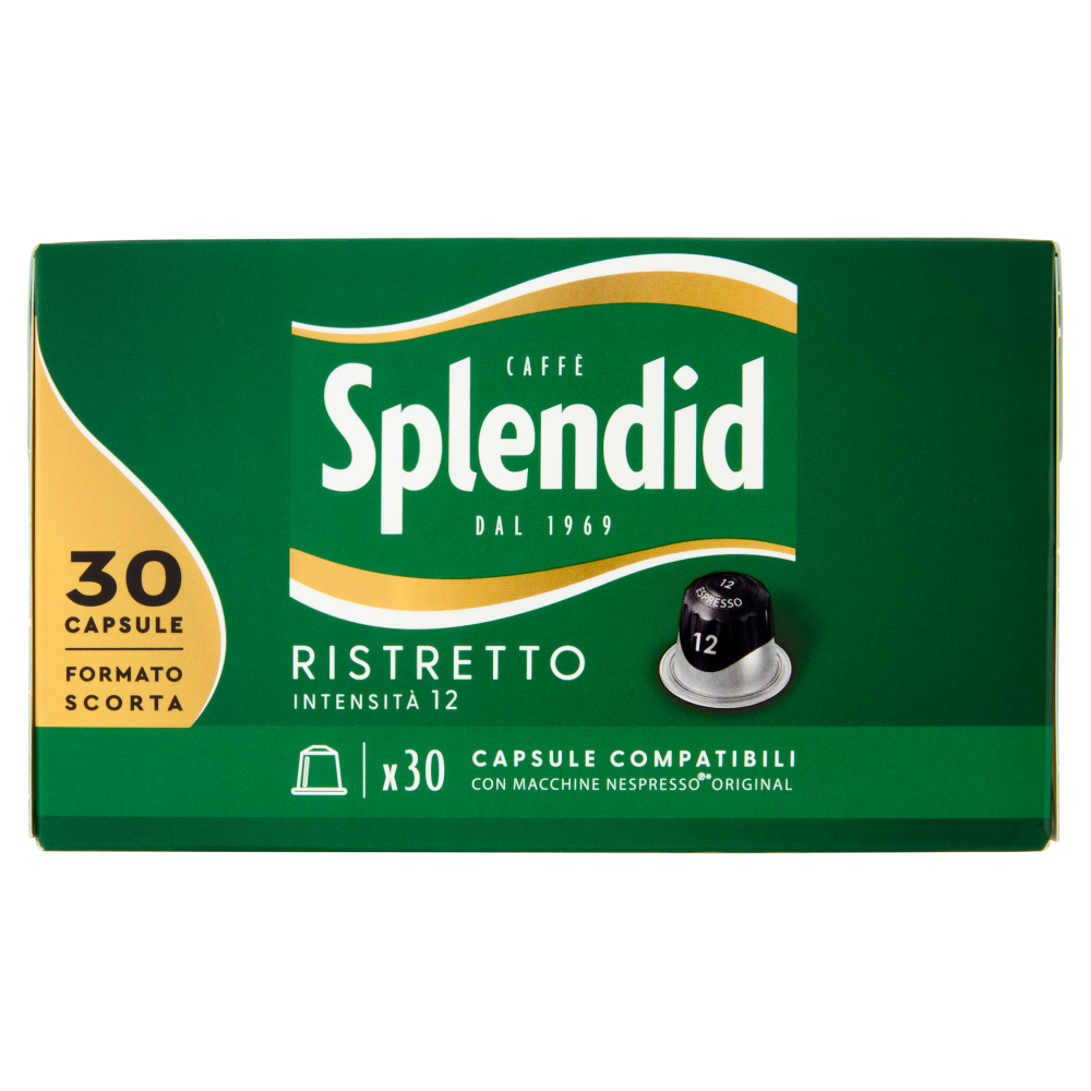 Splendid Ristretto 12 - 30 Capsule Caff&egrave; Compatibili con Macchine Nespresso*&reg; Original 156g