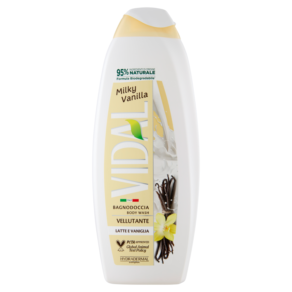 Vidal Milky Vanilla Bagnodoccia Vellutante Latte e Vaniglia 600 ml