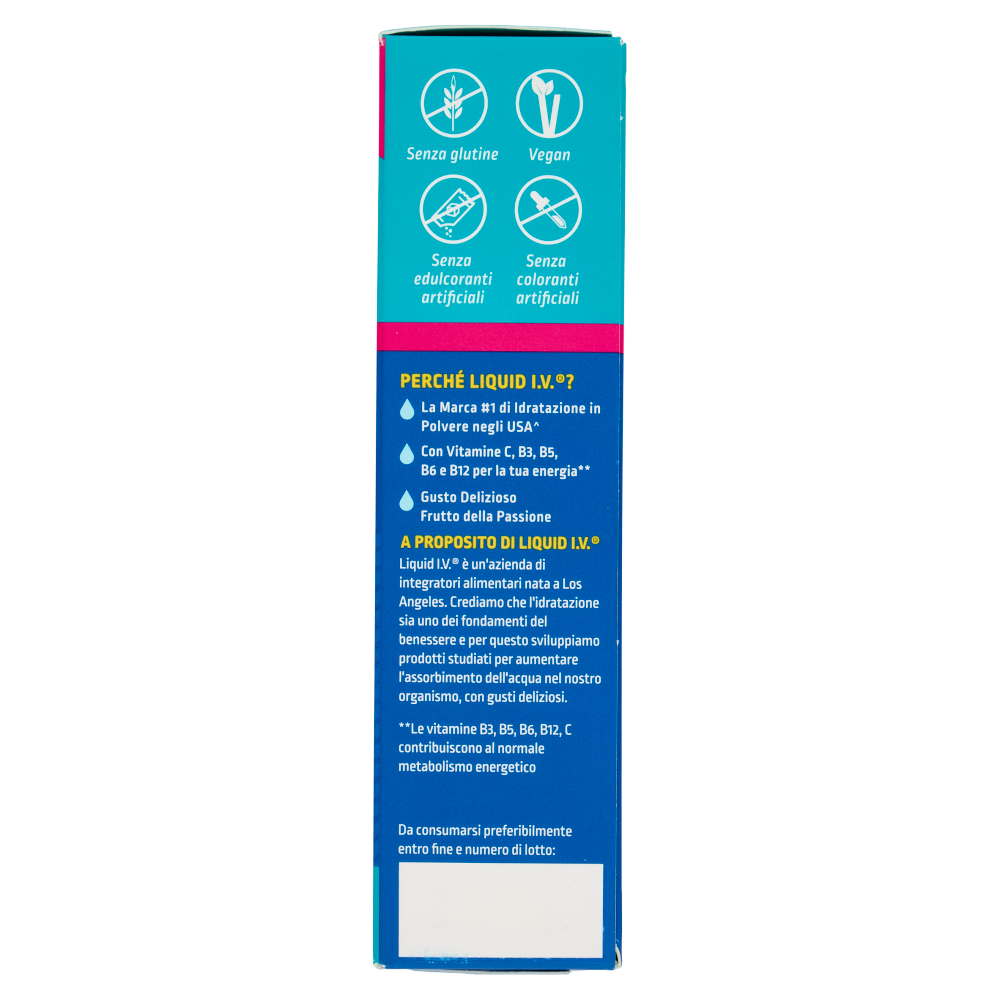 Liquid I.V. Hydration Multiplier Mix di Carboidrati ed Elettroliti in Polvere Frutto della Passione 
