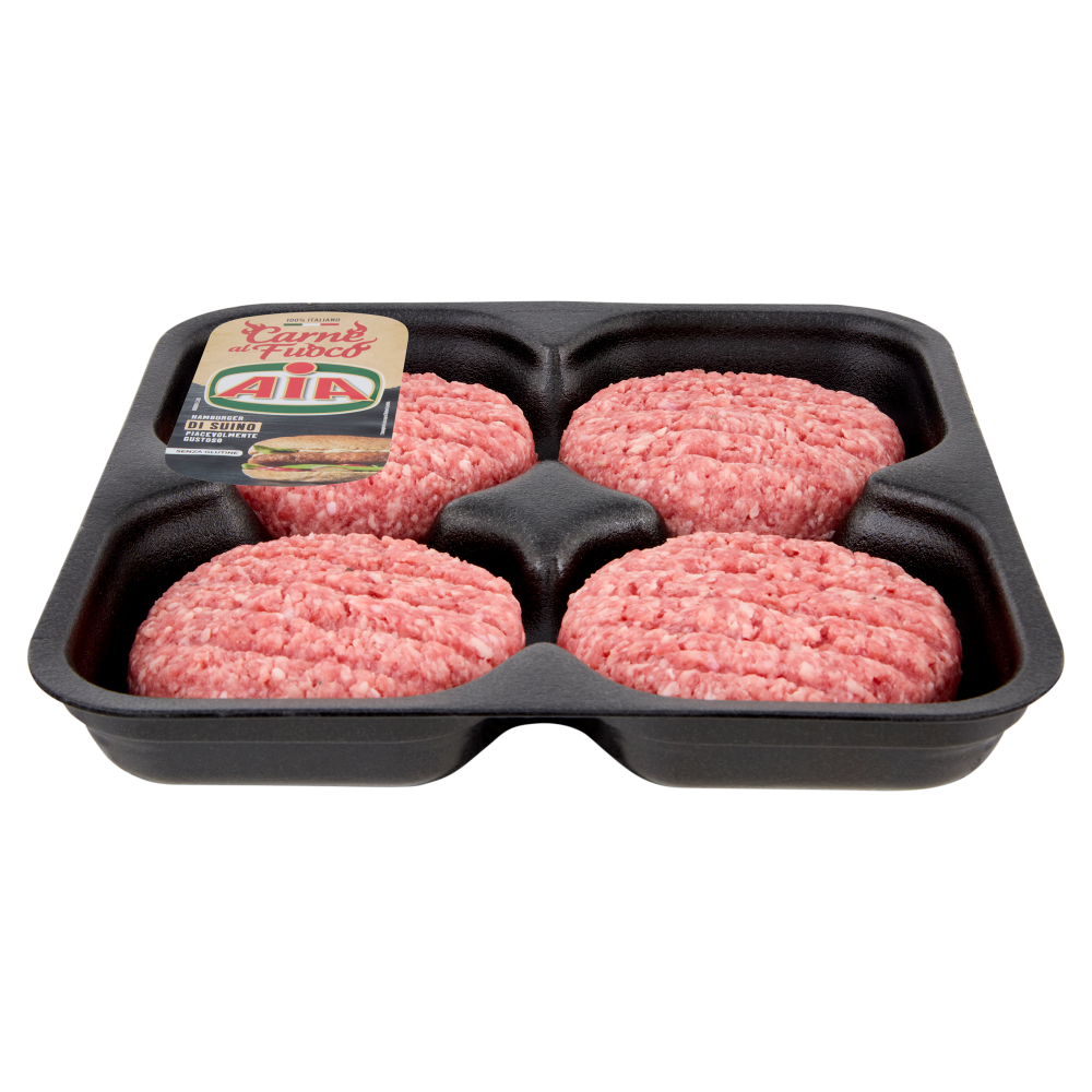 Aia Carne al Fuoco Hamburger di Suino 0,600 kg