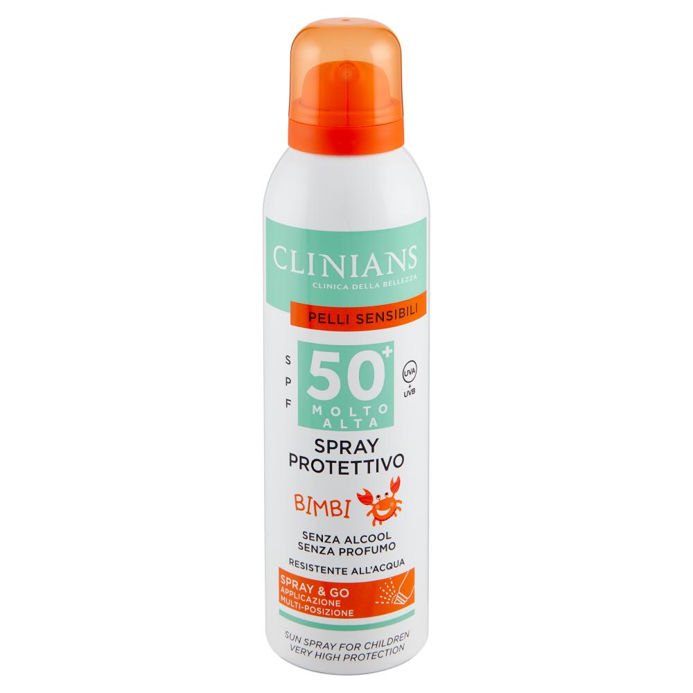 Clinians Pelli Sensibili Spray Protettivo Bimbi SPF 50⁺ Molto Alta 150 mL