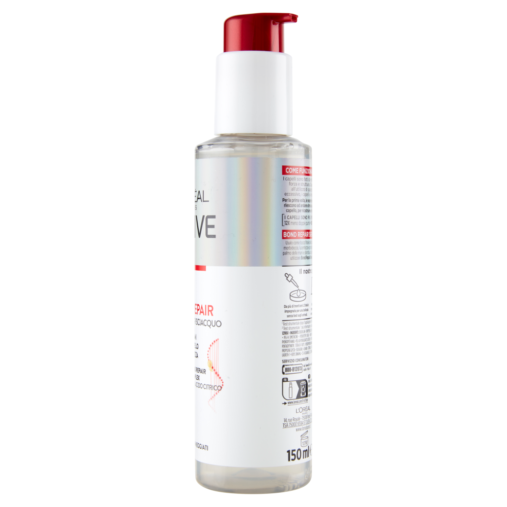 L'Oréal Paris Elvive Bond Repair Siero Senza Risciacquo Per Capelli Danneggiati, 150 ml