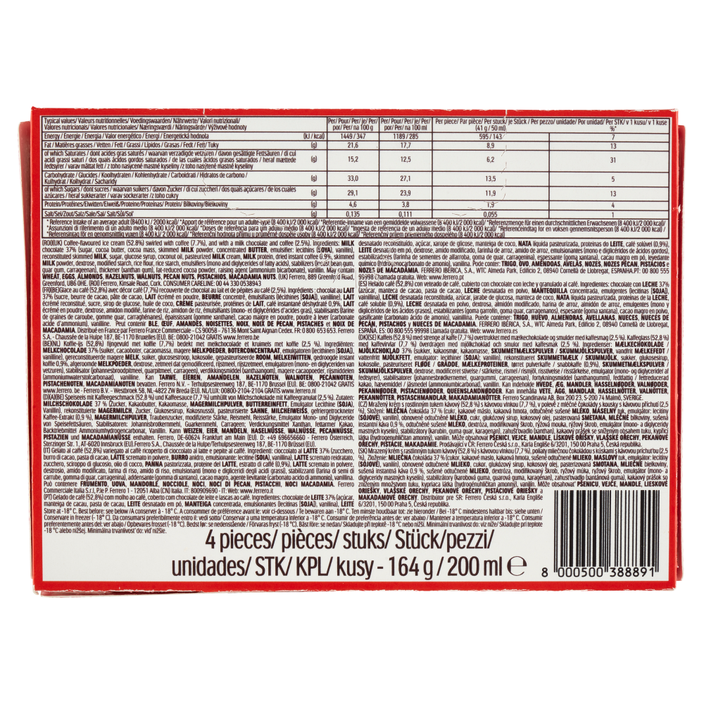 Pocket Coffee Gelato Ferrero 4 x 41 g Spesa Online Carrefour