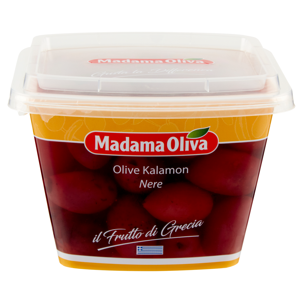 Madama Oliva il Frutto di Grecia Olive Kalamon Nere 480 g