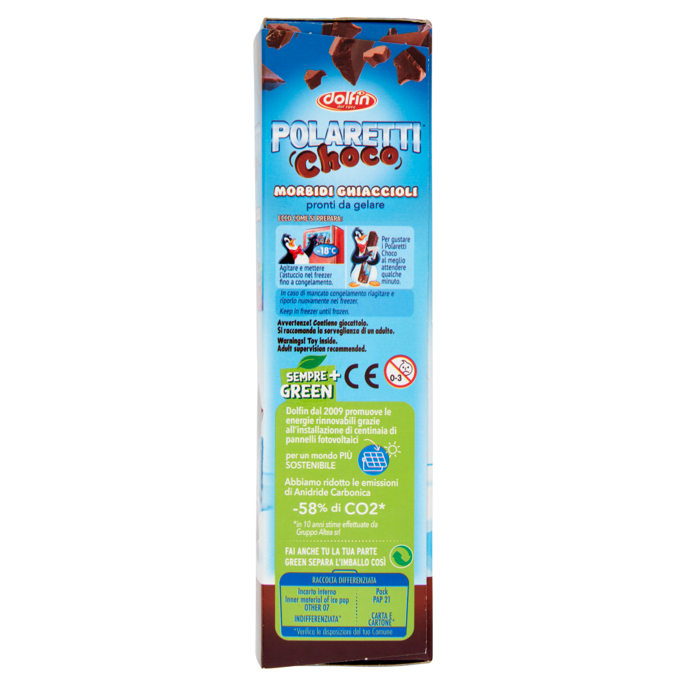 Polaretti Choco Morbidi Ghiaccioli pronti da gelare 5 Pezzi 200 ml