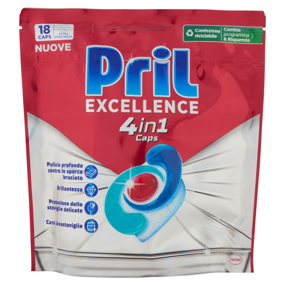 PRIL Excellence 4in1 Caps 18pz (325,8g)