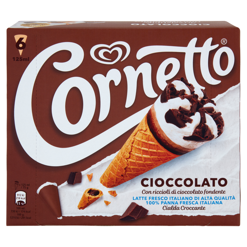 Cornetto Cioccolato 6 x 75 g