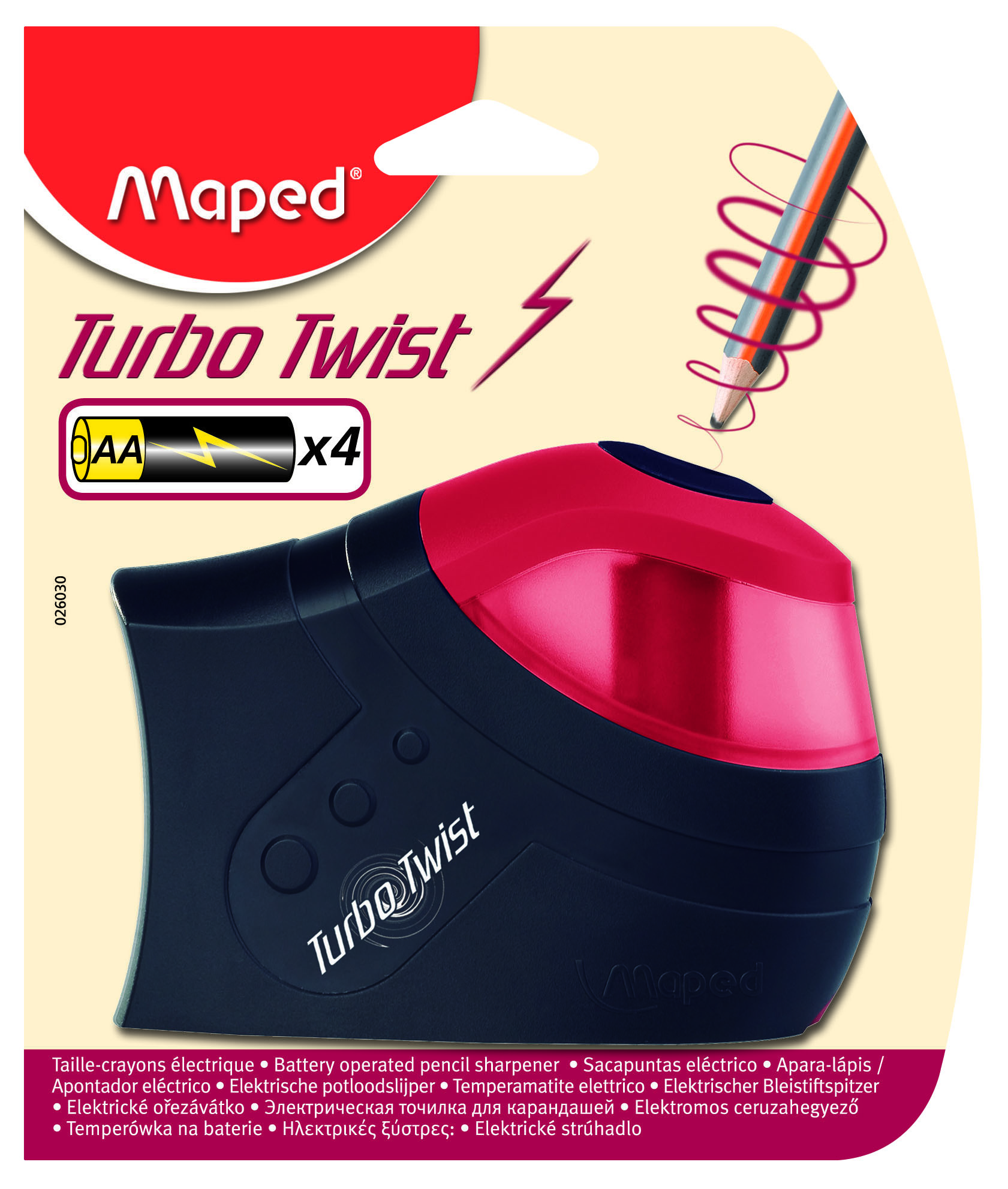 Maped Temperamatite Turbo Twist Elettrico 1 Foro
