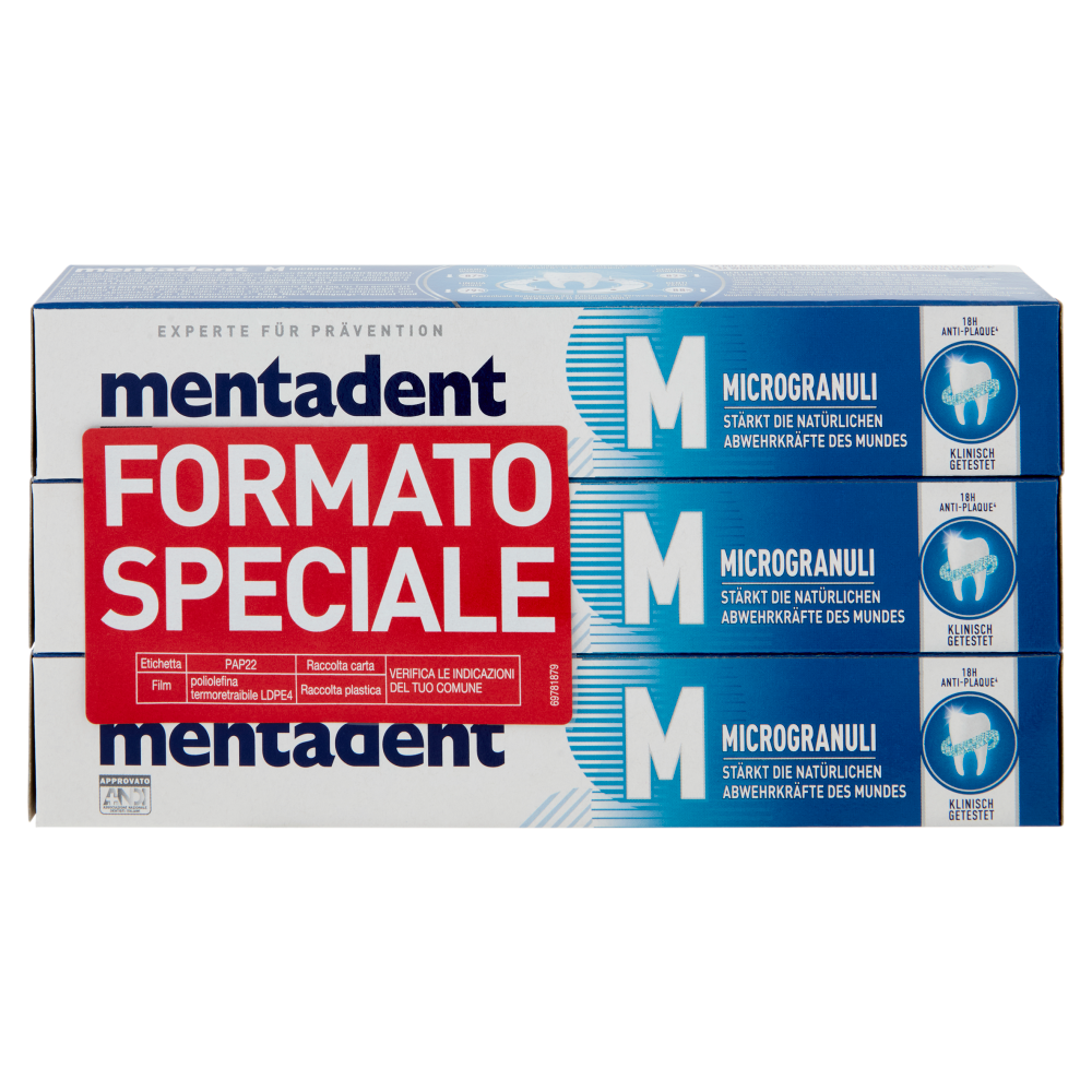 Mentadent M Microgranuli 3 x 75 ml