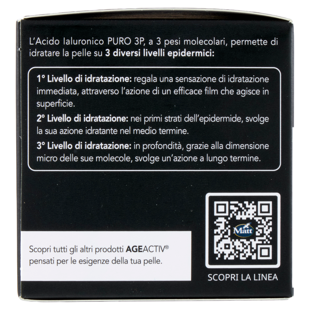 Matt Age Activ Hyaluron Filler Crema Notte Viso e Collo Acido Ialuronico Puro 3P 50 ml