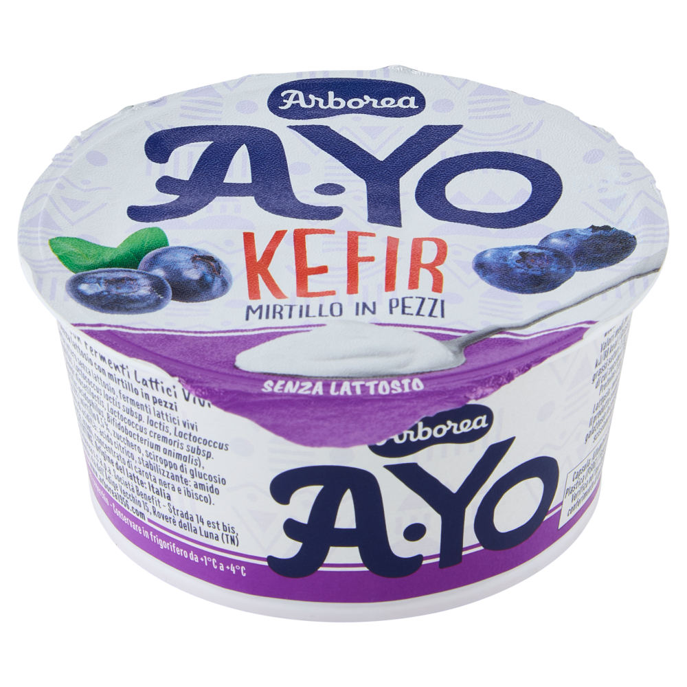 Arborea A-Yo Kefir Mirtillo in Pezzi Senza Lattosio 140 g