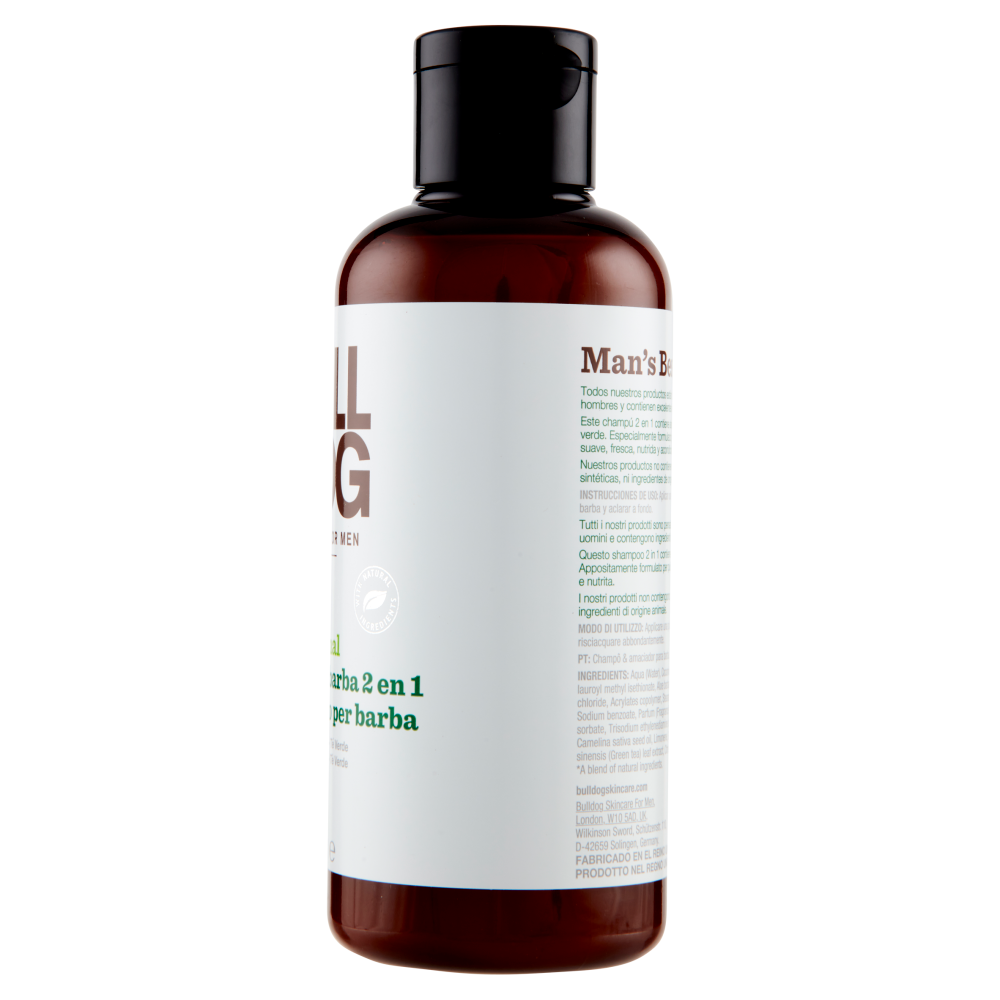 Bulldog Original 2 in 1 Shampoo per barba 200 ml