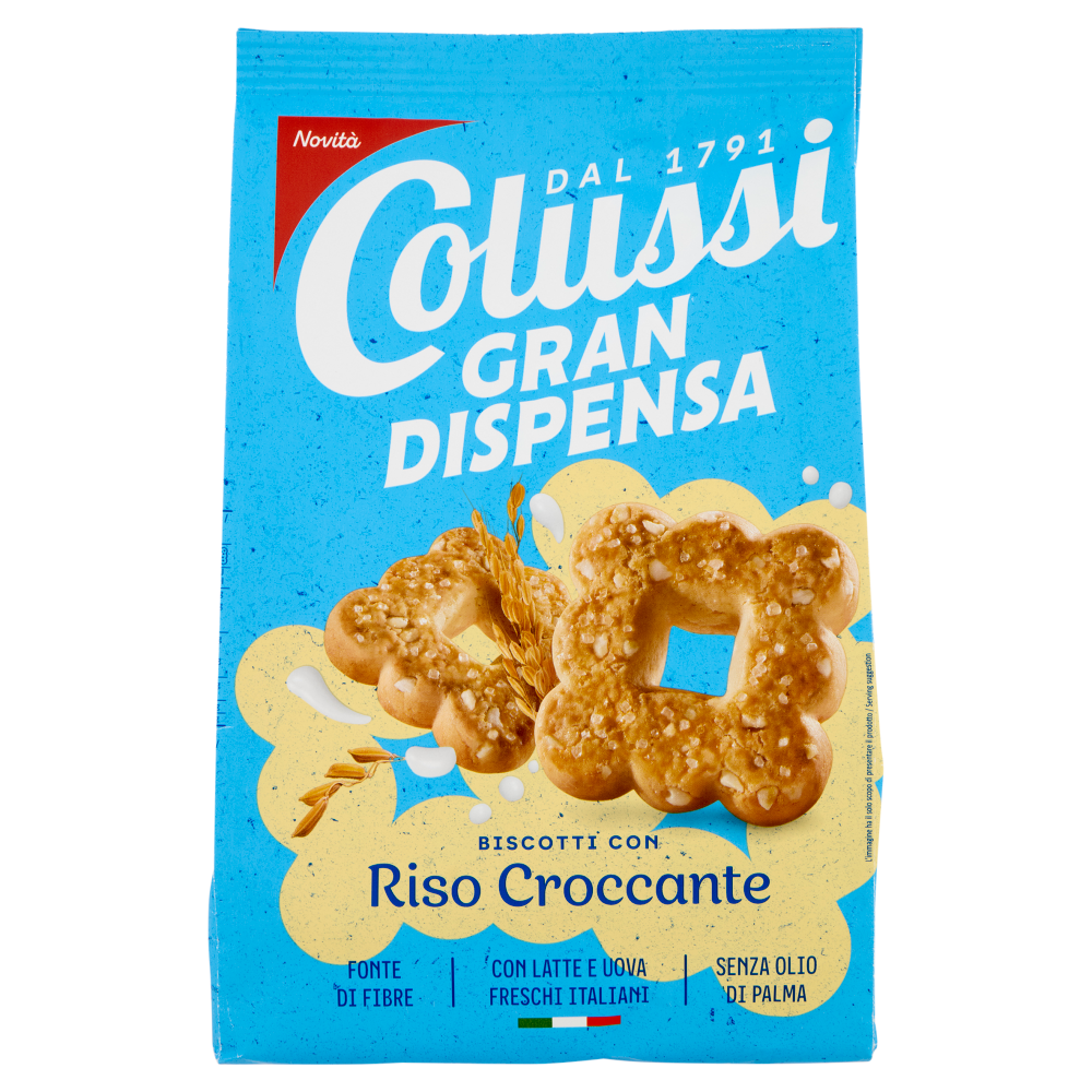 Colussi Gran Dispensa Biscotti con Riso Croccante 565 g