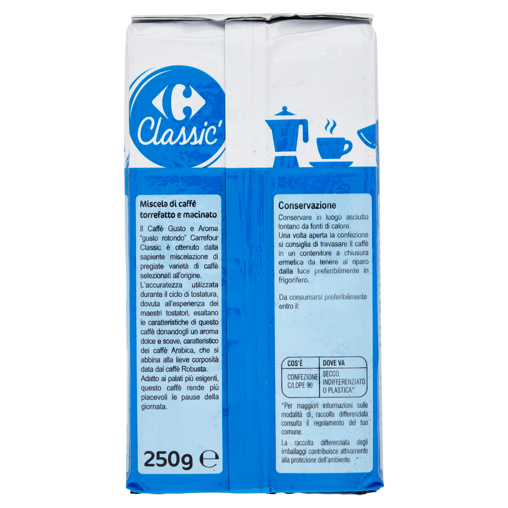 Carrefour Classic Caffè Gusto e Aroma Gusto Rotondo 250 g