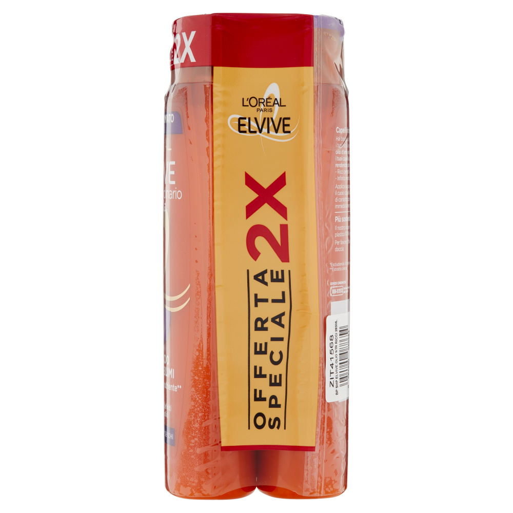 L'Or&eacute;al Paris Shampoo Elvive Olio Straordinario Ricci Sublimi, Per Capelli Ricci, Confezione da 2