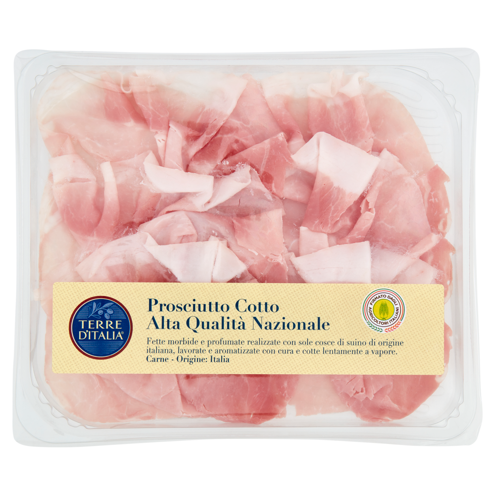 Terre d'Italia Prosciutto Cotto Alta Qualità Nazionale 120 g