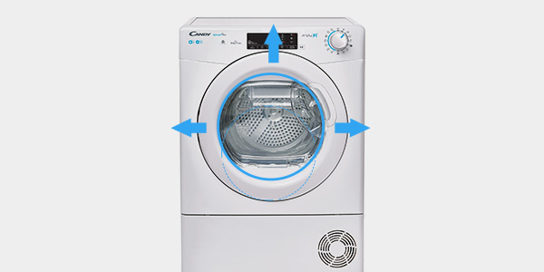 Candy Smart CS C9LF-S asciugatrice Libera installazione Caricamento frontale 9 kg Bianco
