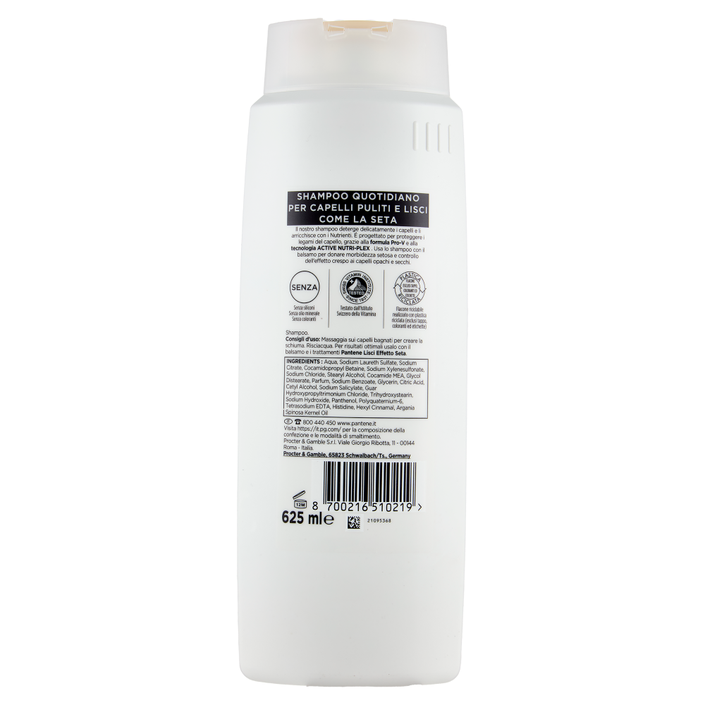 Pantene Pro-V Lisci Effetto Seta Shampoo Active Nutri-Plex 625 ml