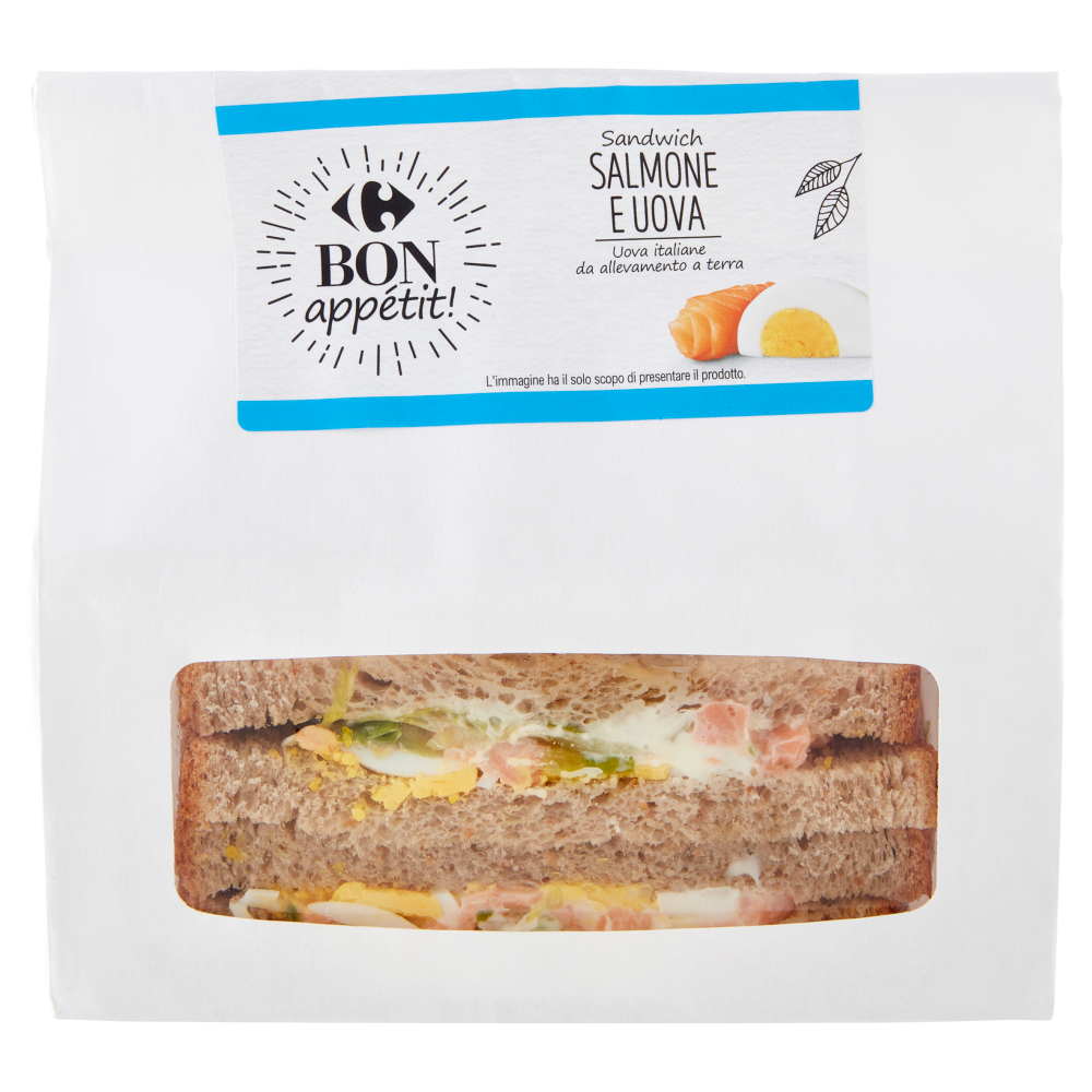 Carrefour Bon app&eacute;tit! Sandwich Salmone e Uova 2 sandwiches 165 g