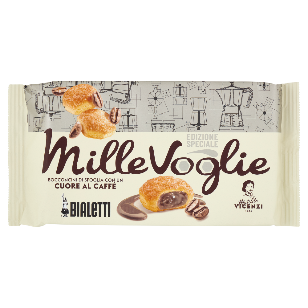 Matilde Vicenzi MilleVoglie Bocconcini di Sfoglia con un Cuore al Caffè Bialetti 100 g