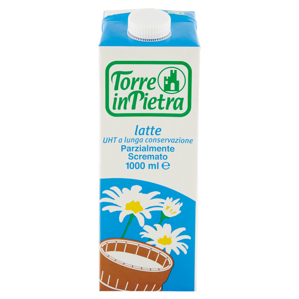 Torre in Pietra latte UHT a lunga conservazione Parzialmente Scremato 1000 ml