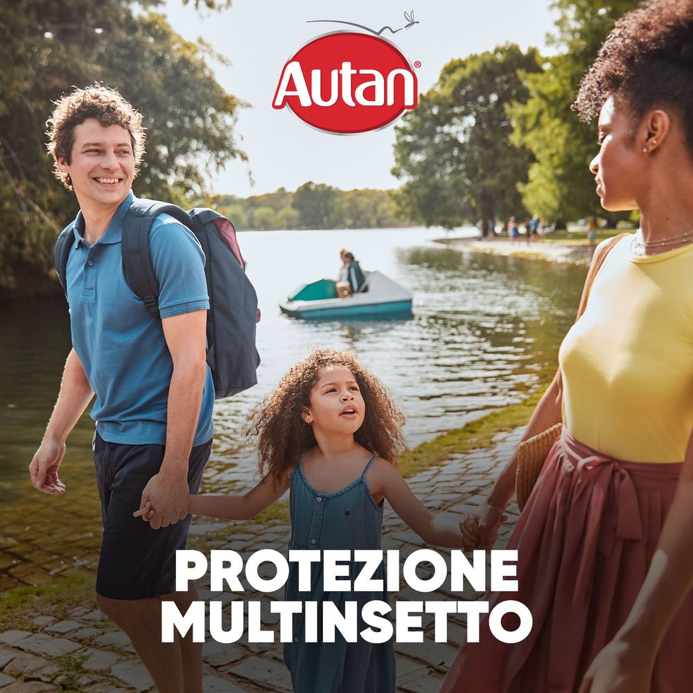 Autan Multinsetto Spray Repellente Zanzare Comuni e Tigre, Zecche e Tafani, Protezione Forte e Duratura, 100 ml