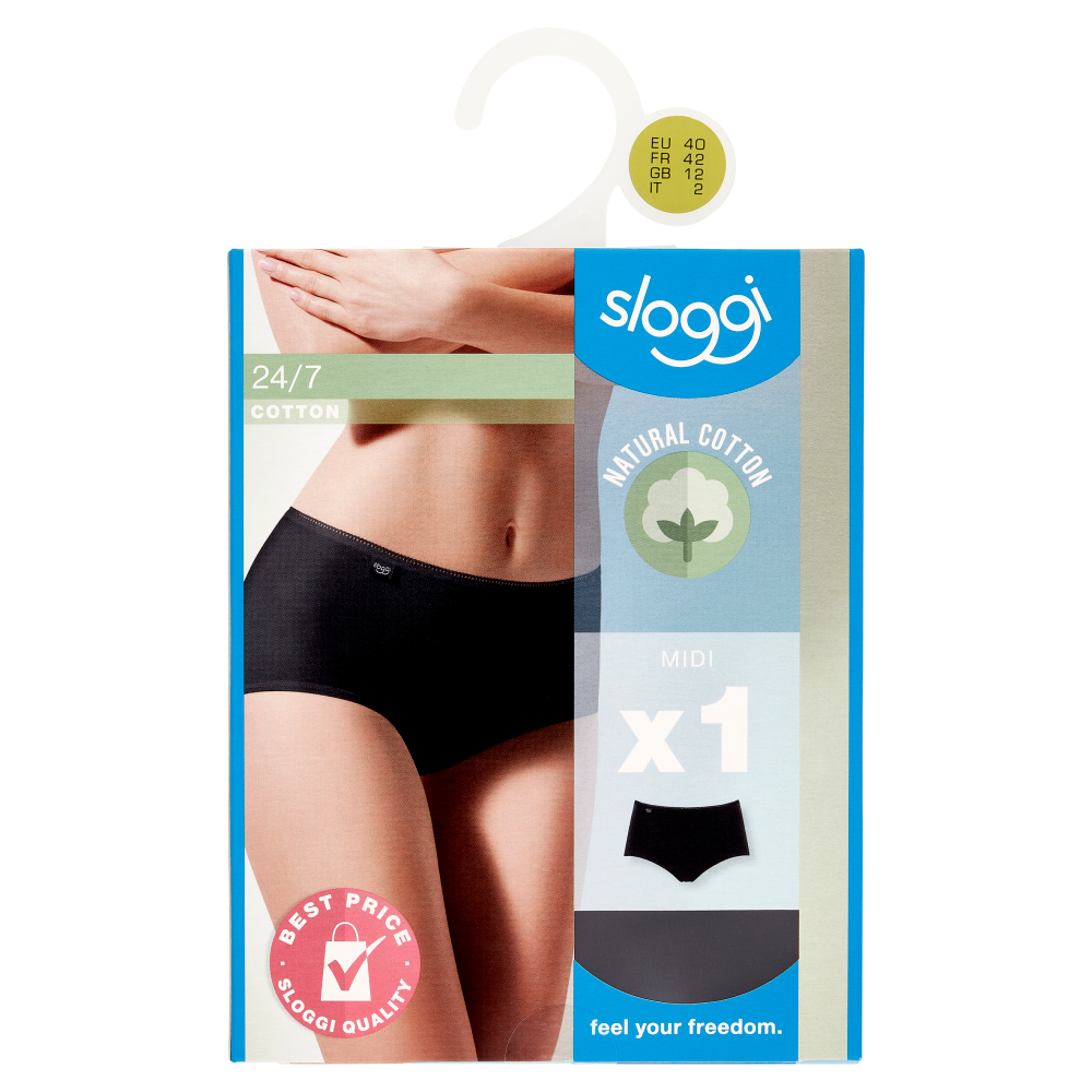 sloggi 24/7 Cotton Midi tg. 2 Black 1 pz