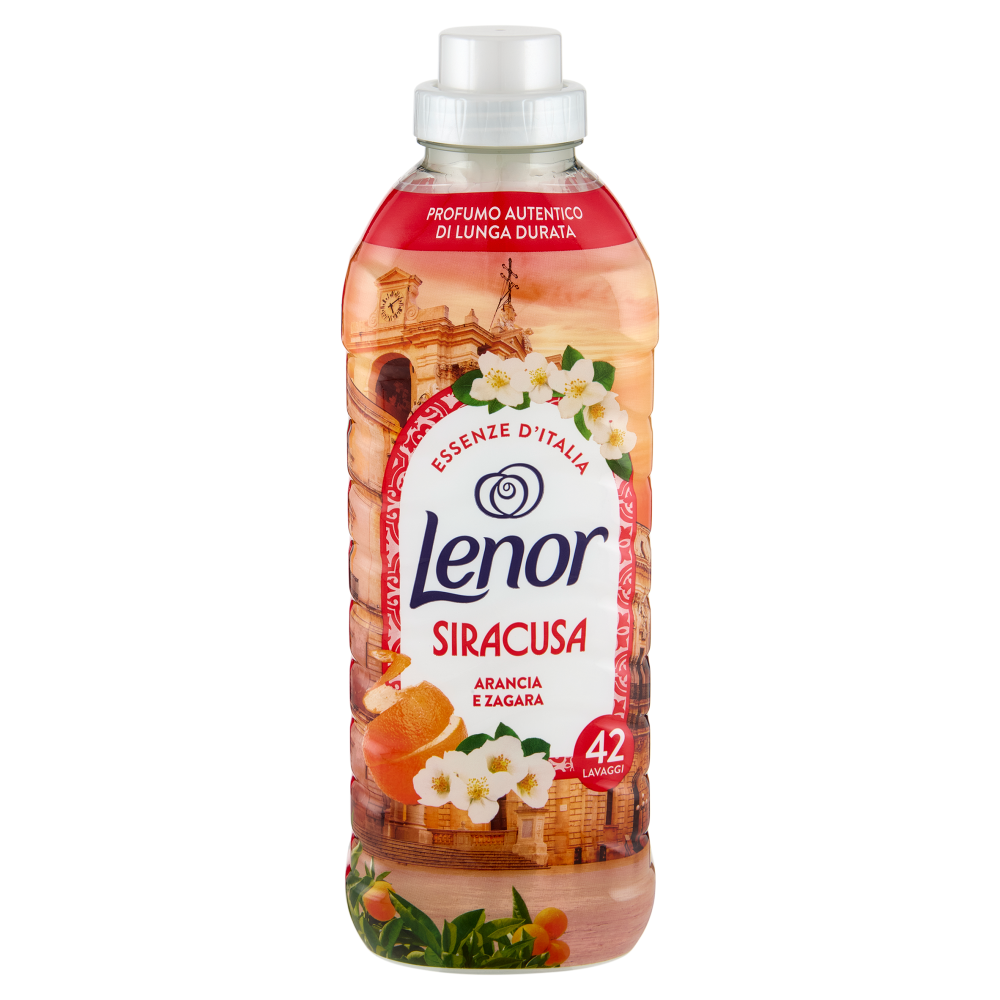 Lenor Essenze D'Italia Siracusa Ammorbidente Concentrato Arancia e Zagara, 42 Lavaggi 882 ml