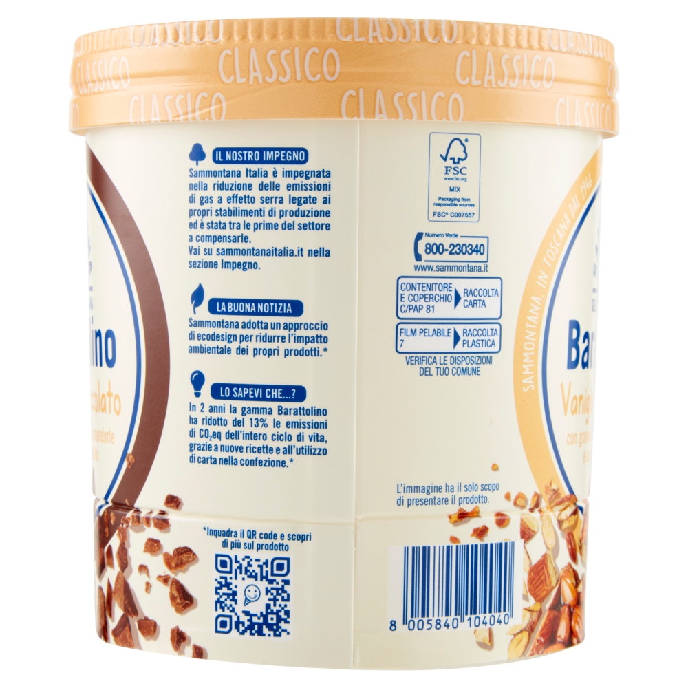 Sammontana Barattolino Classico Vaniglia e Cioccolato 500 g