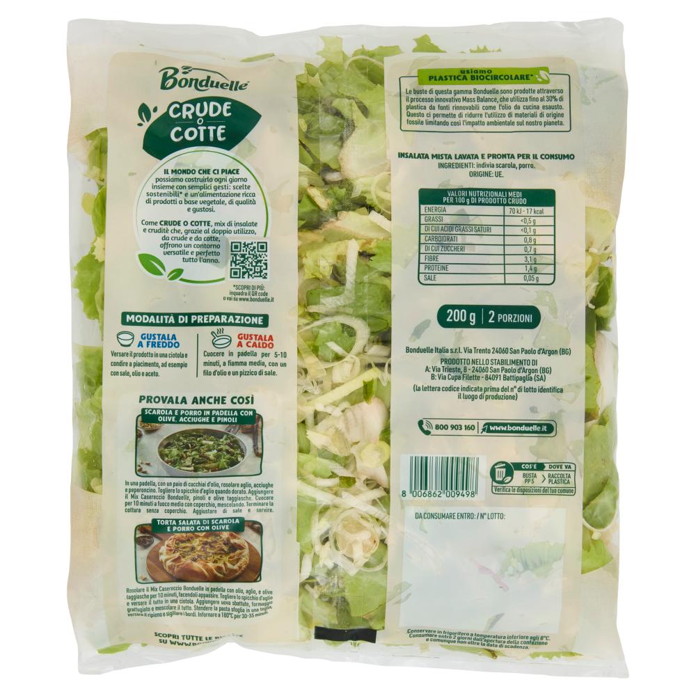 Bonduelle Crude o Cotte Mix Casereccio 200 g