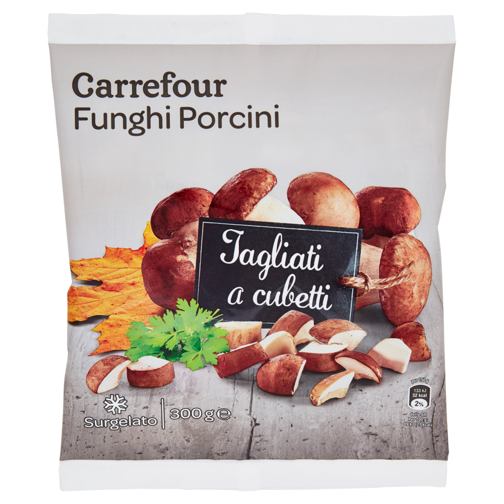 Carrefour Funghi Porcini Tagliati a cubetti Surgelato 300 g