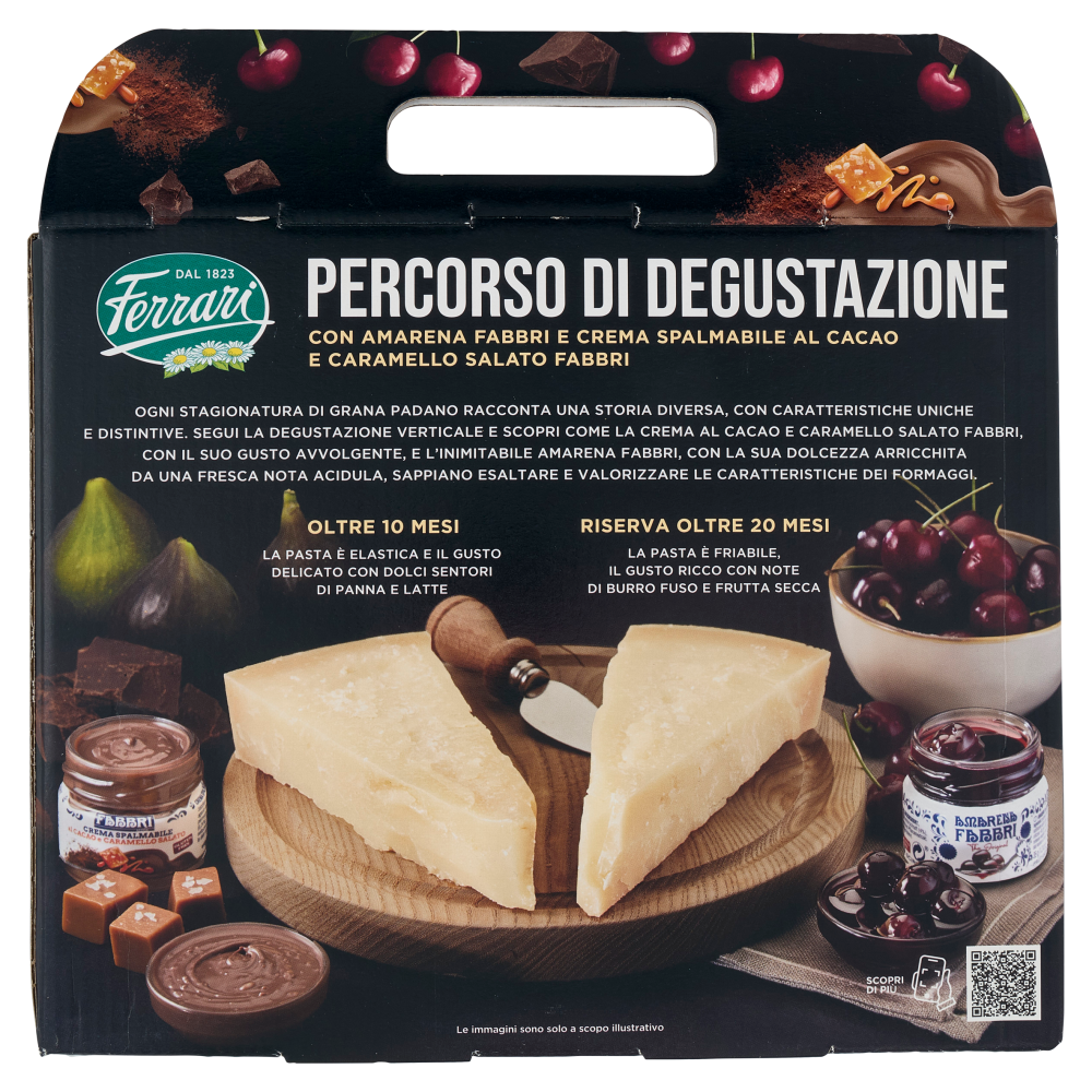 Ferrari Grana Padano DOP Oltre 10 Mesi e Riserva Oltre 20 Mesi 400 g con Specialità Fabbri