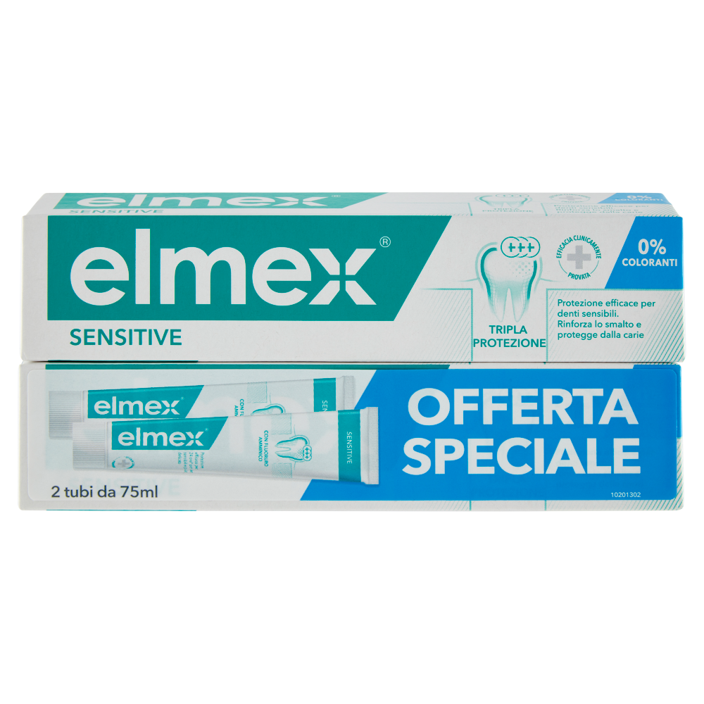 elmex dentifricio Sensitive denti sensibili 2x75 ml