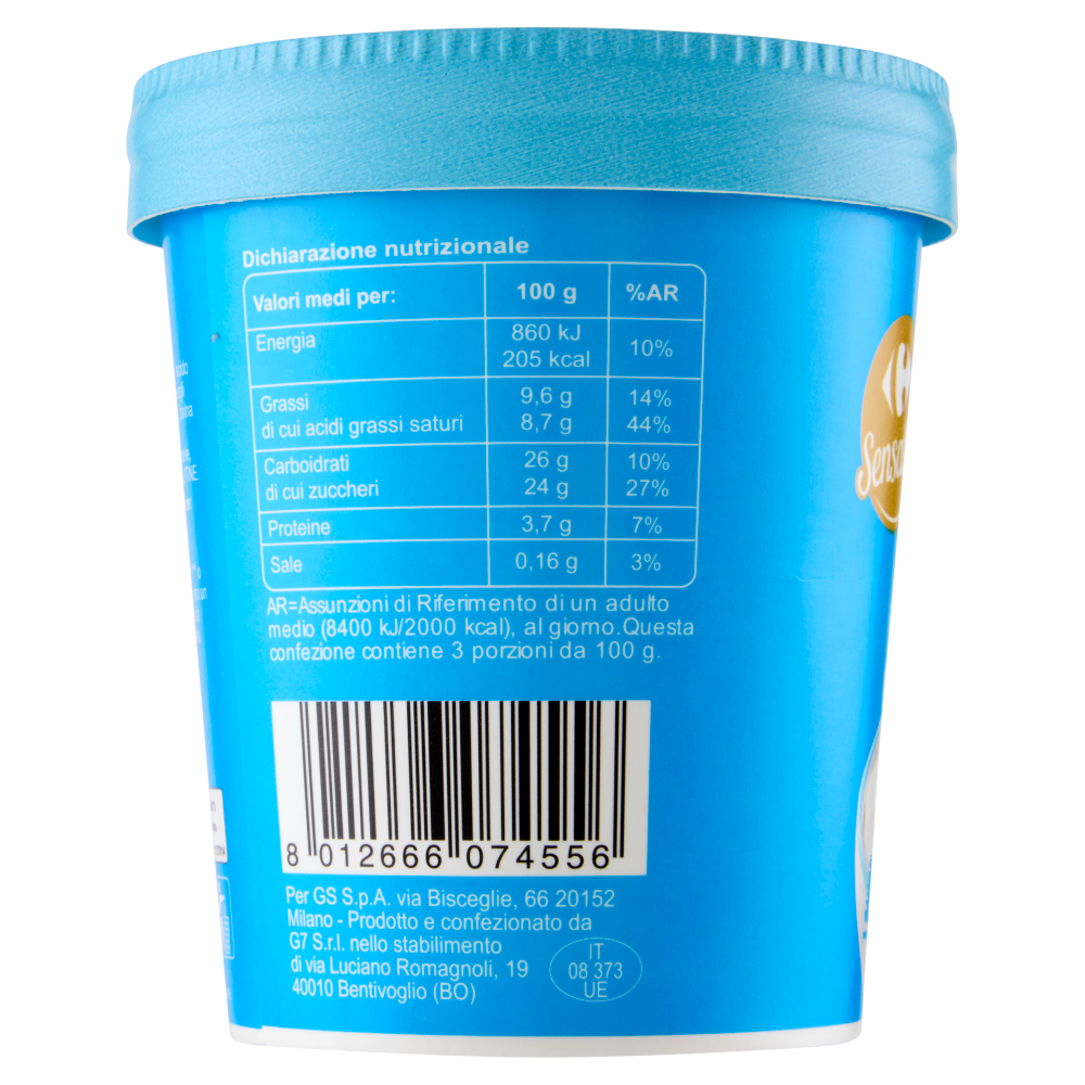Carrefour Sensation Frozen yogurt bianco al Naturale 300 g