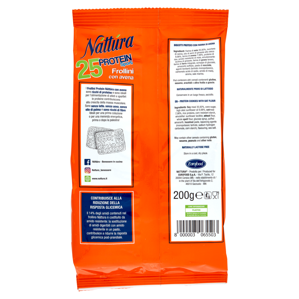 Náttúra 25 Protein Sport Frollini con avena 200 g