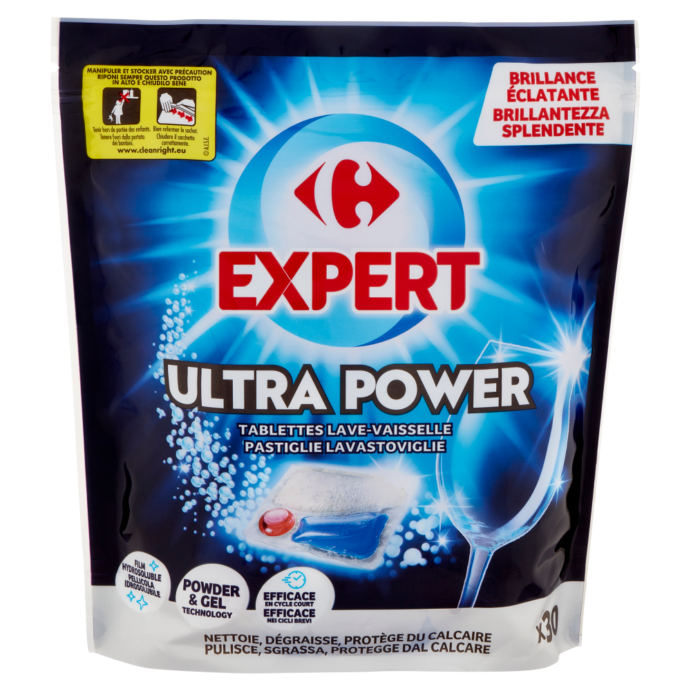 Carrefour Expert Ultra Power Pastiglie Lavastoviglie 30 x 12,5 g