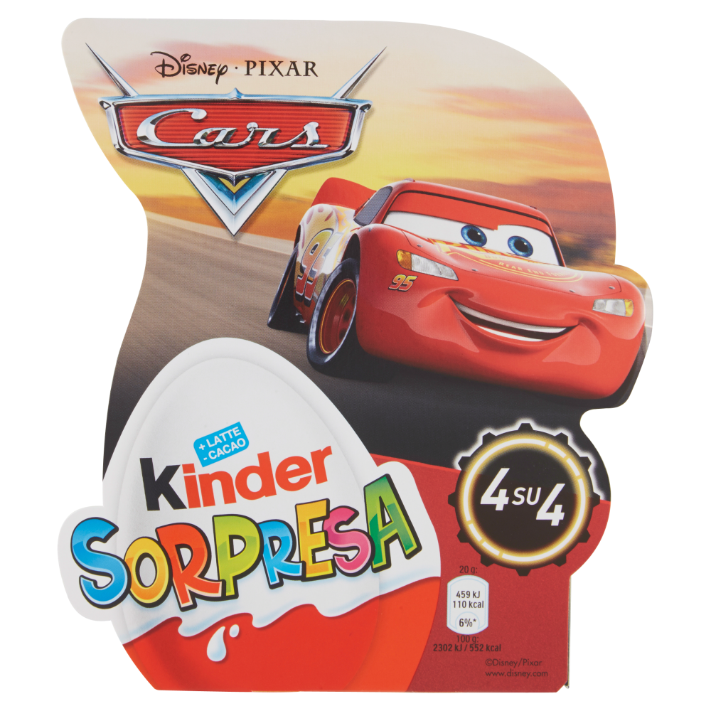 Kinder Sorpresa Disney Cars 4 x 20 g