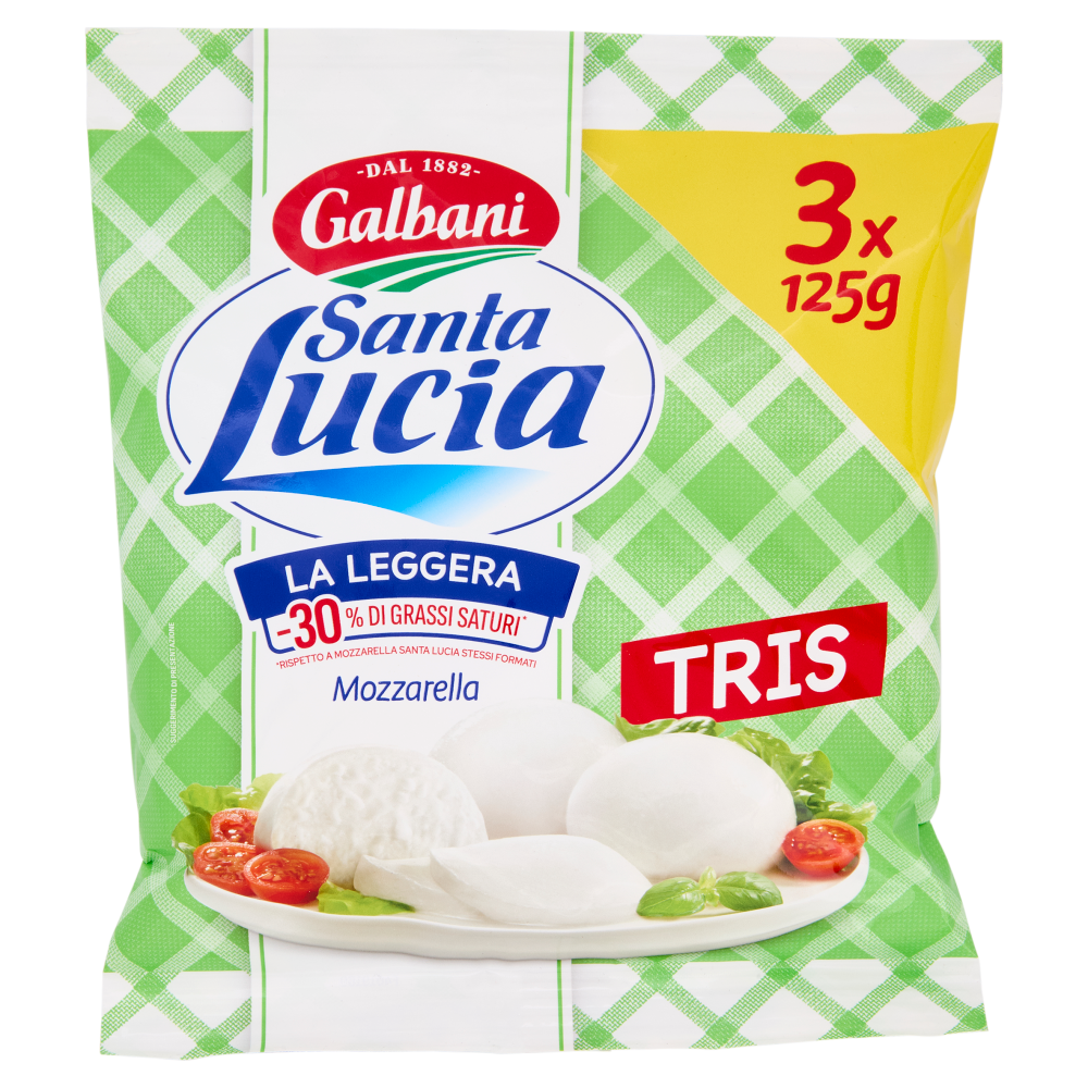 Galbani Santa Lucia la Leggera Mozzarella Tris 3 x 125 g