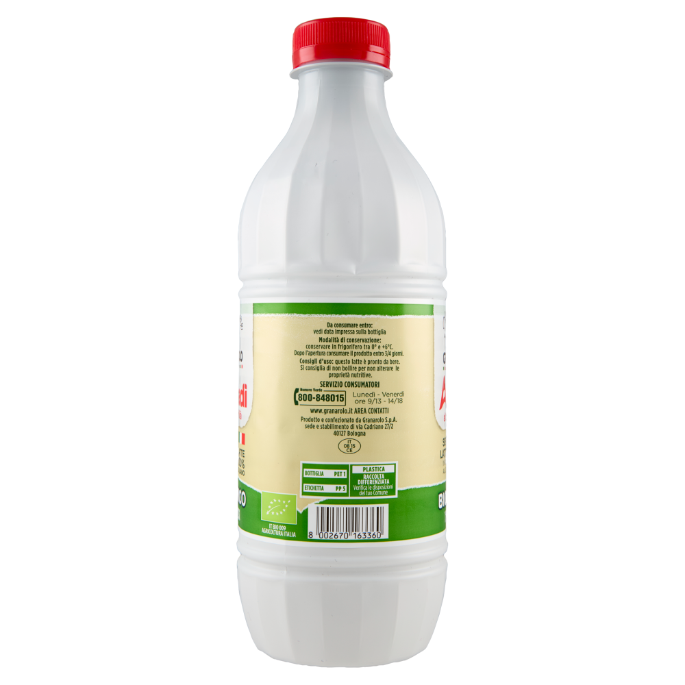 Granarolo Benessere Accad&igrave; Senza Lattosio Biologico 1% di Grassi 1 L