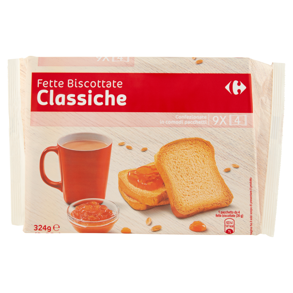 Carrefour Fette Biscottate Classiche 9 x 36 g
