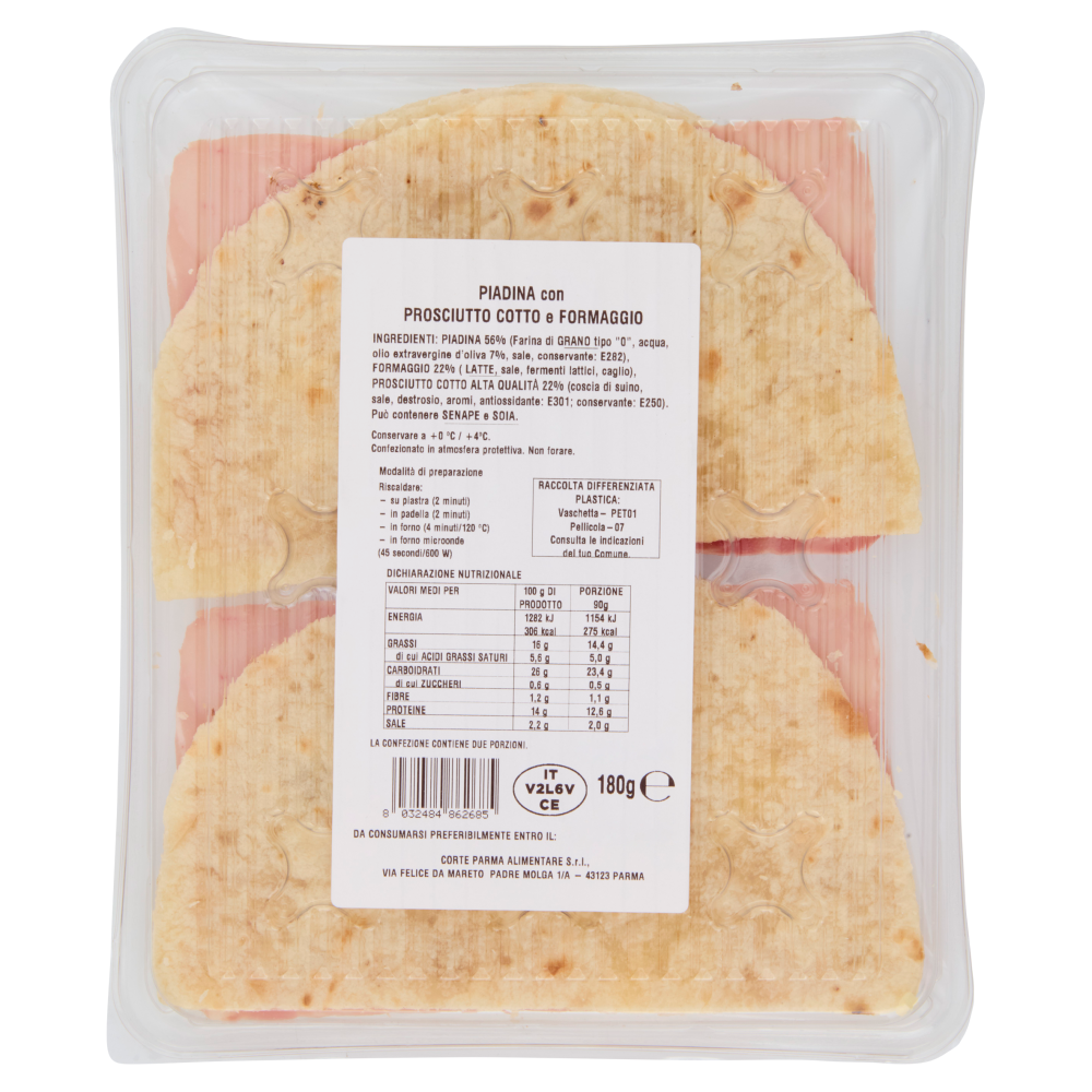 Amoretti Piadina Cotto & formaggio 180 g