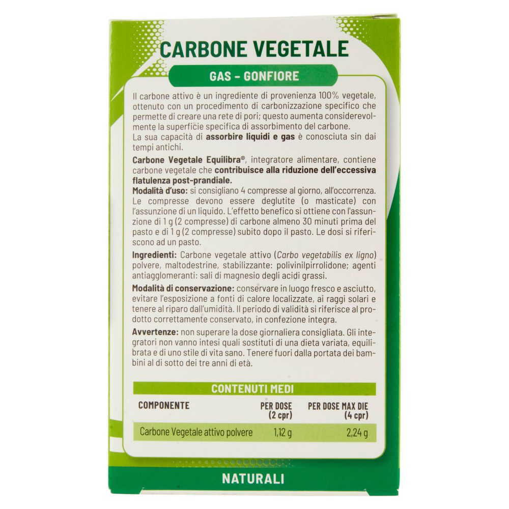 Equilibra Carbone Vegetale Gas - Gonfiore 50 Compresse 40,0 g