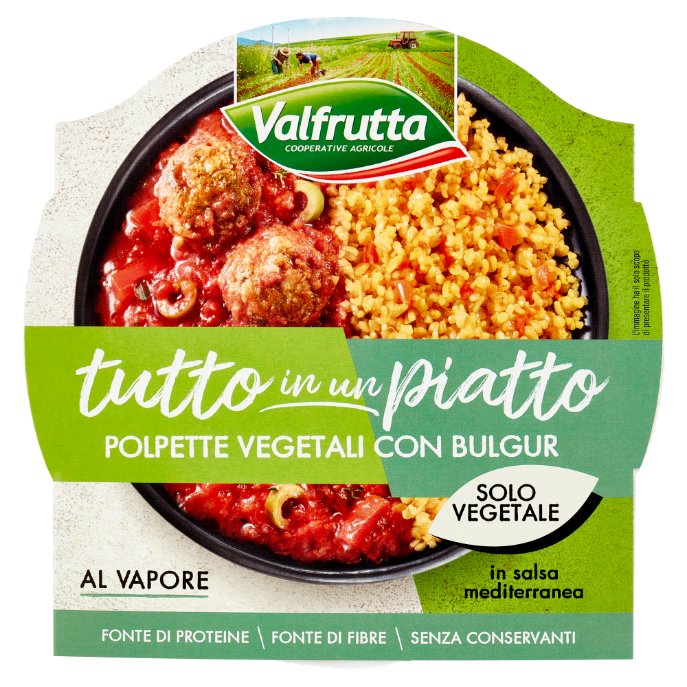 Valfrutta tutto in un piatto Polpette Vegetali con Bulgur in salsa mediterranea 280 g