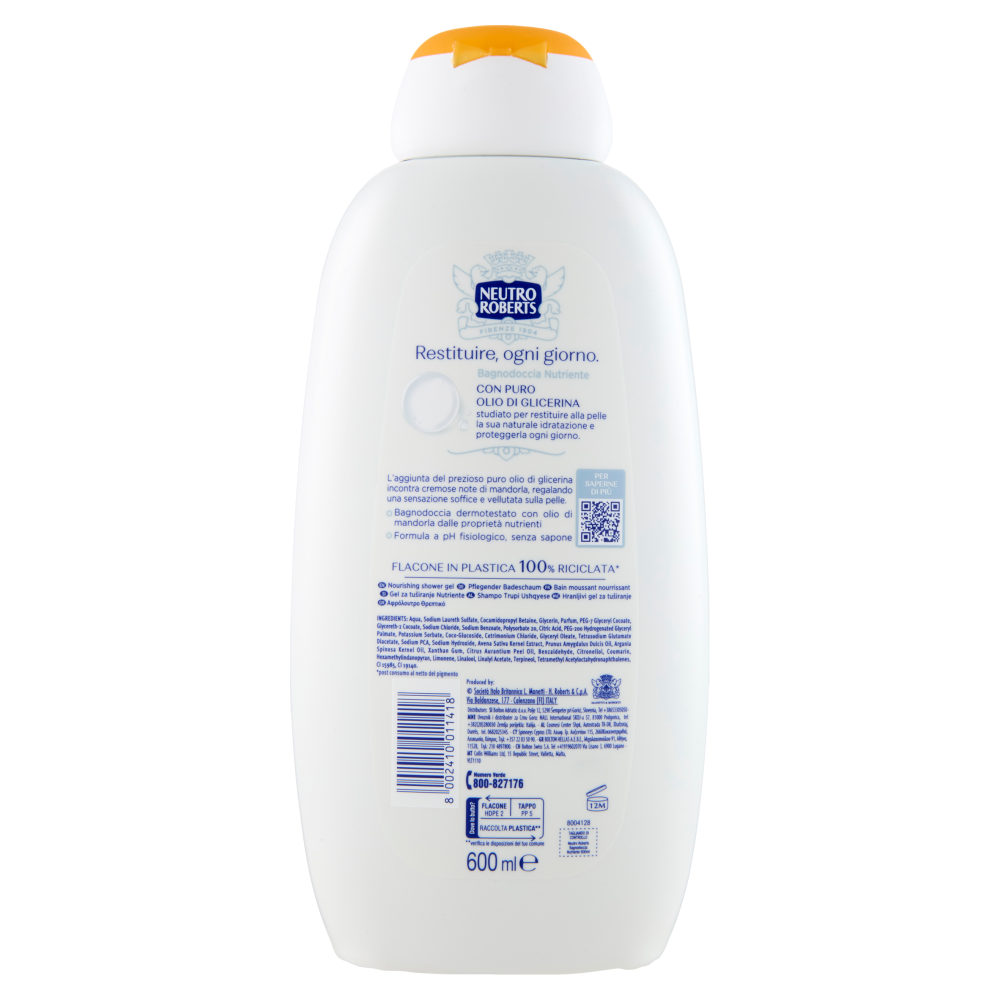 Neutro Roberts Nutriente Olio di Mandorla Bagnodoccia 600 ml