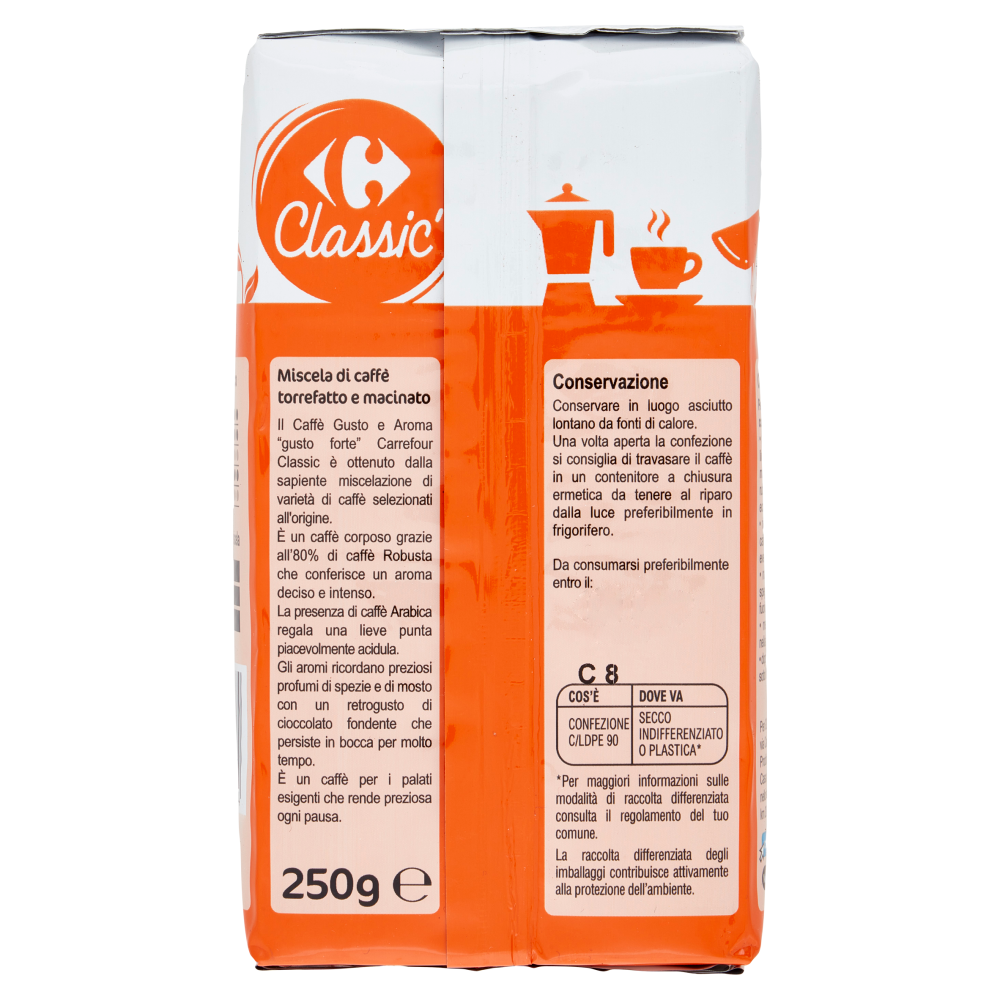 Carrefour Classic Caffè Gusto e Aroma Gusto Forte 250 g