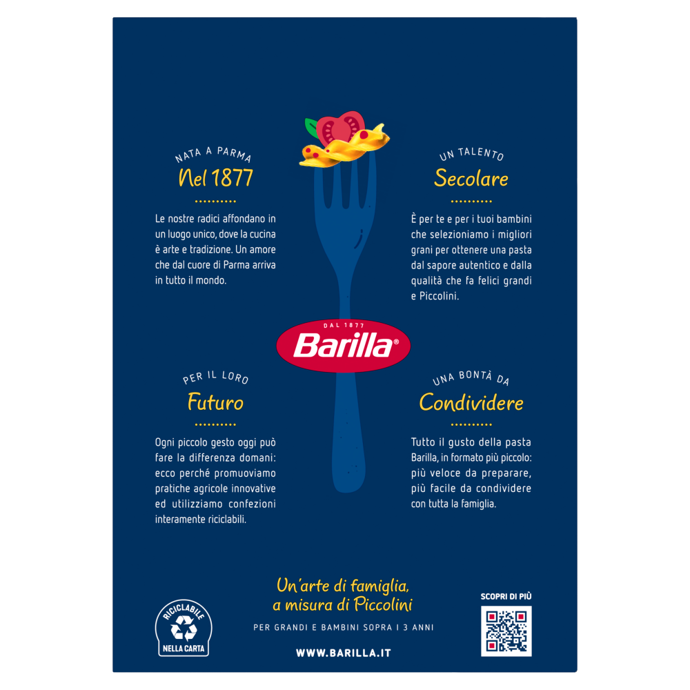 Barilla Pasta Piccolini Mini Fusilli 500g