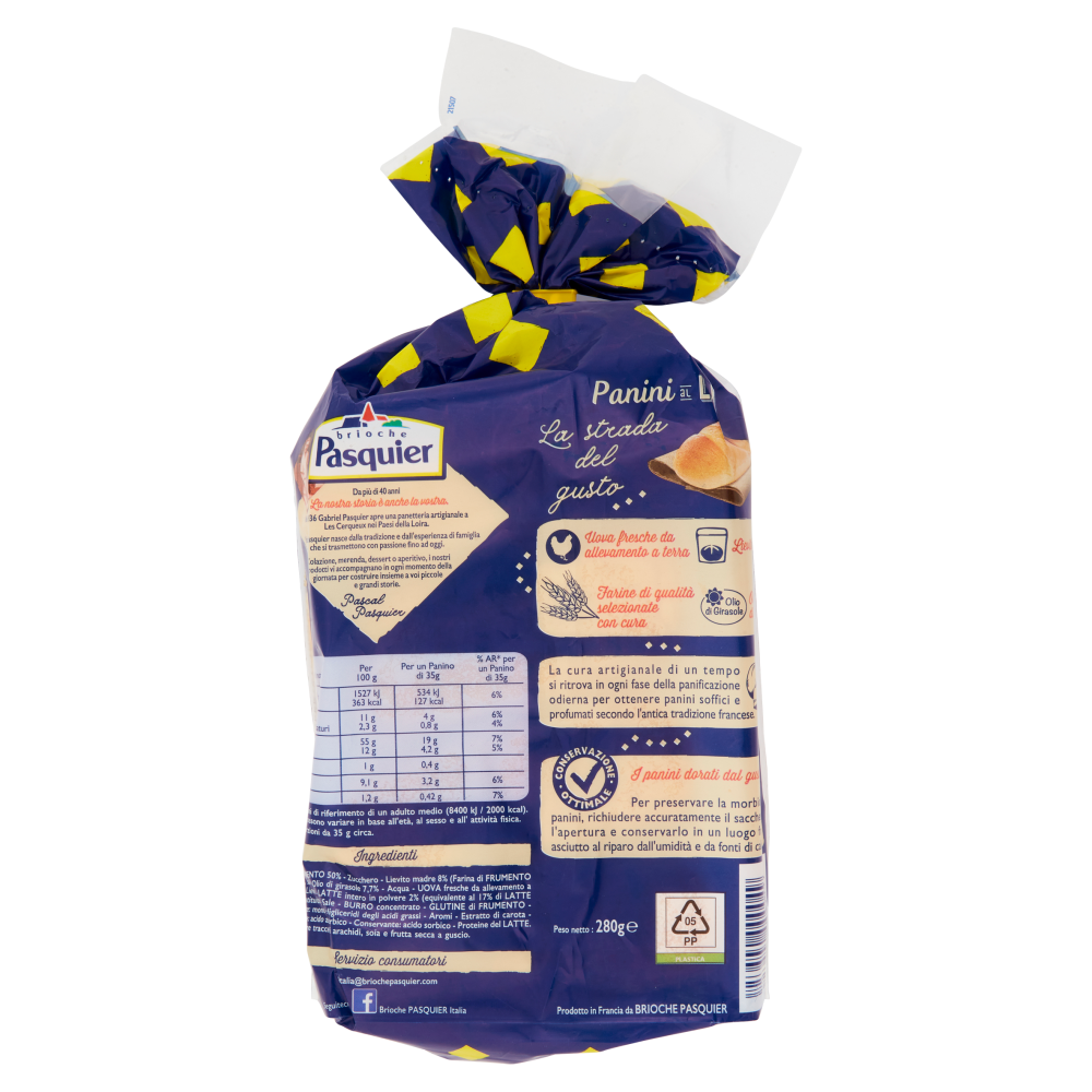 Brioche Pasquier Panini al Latte 8 x 35 g