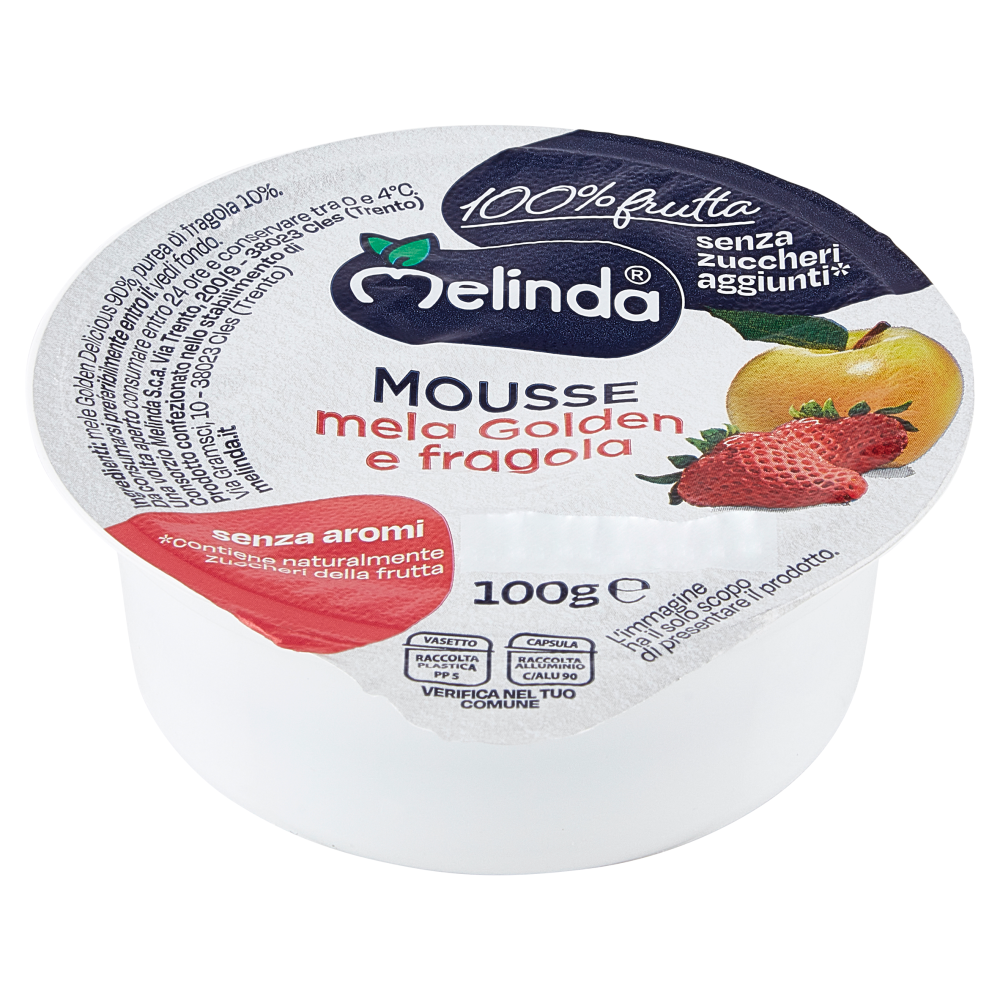 Melinda Mousse mela Golden e fragola 100 g